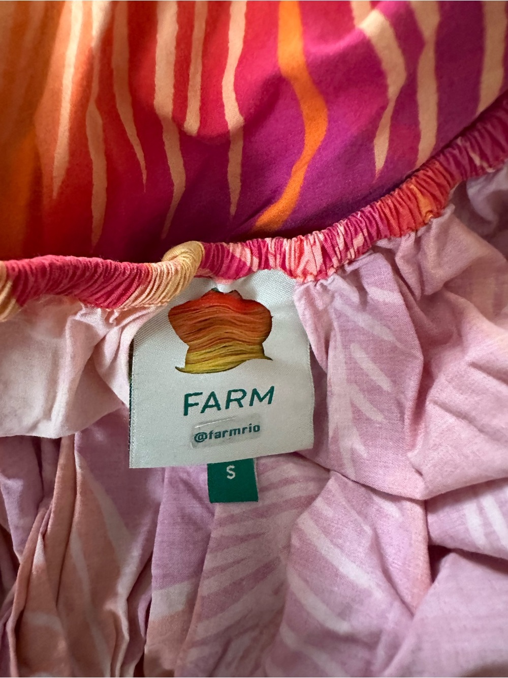 FARM RIO Summer Garden Bow Mini Dress S - Picture 10 of 13